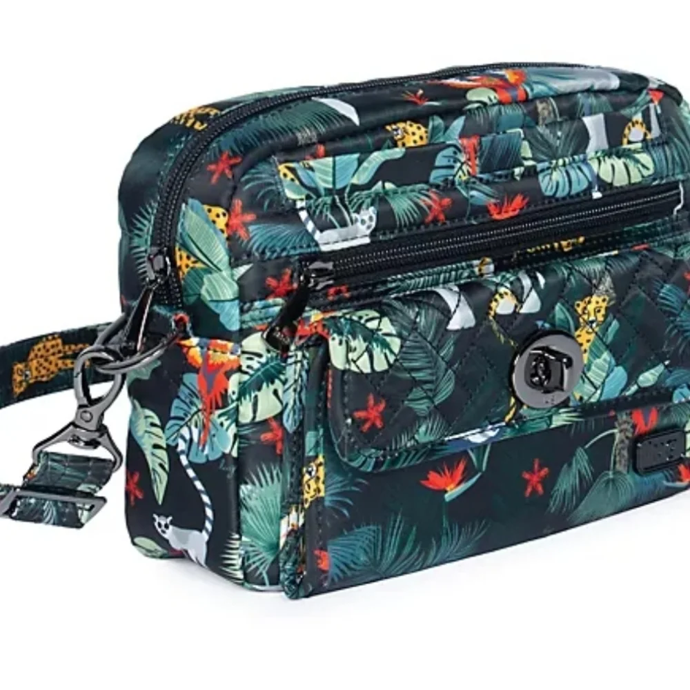 Lug Tropical Print Crossbody Bag Lightweight Travel Organizer Colorful Women’s - Picture 1 of 8